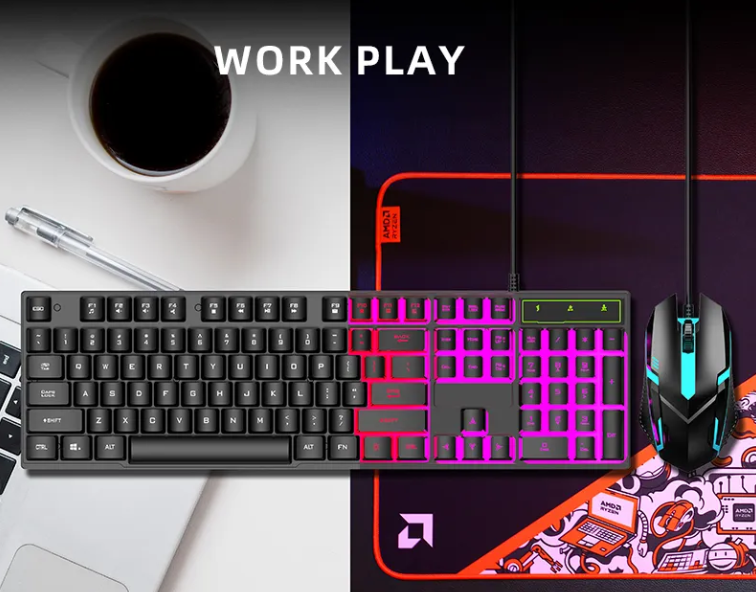 Lovely Charm Mouse and Key Combo Set